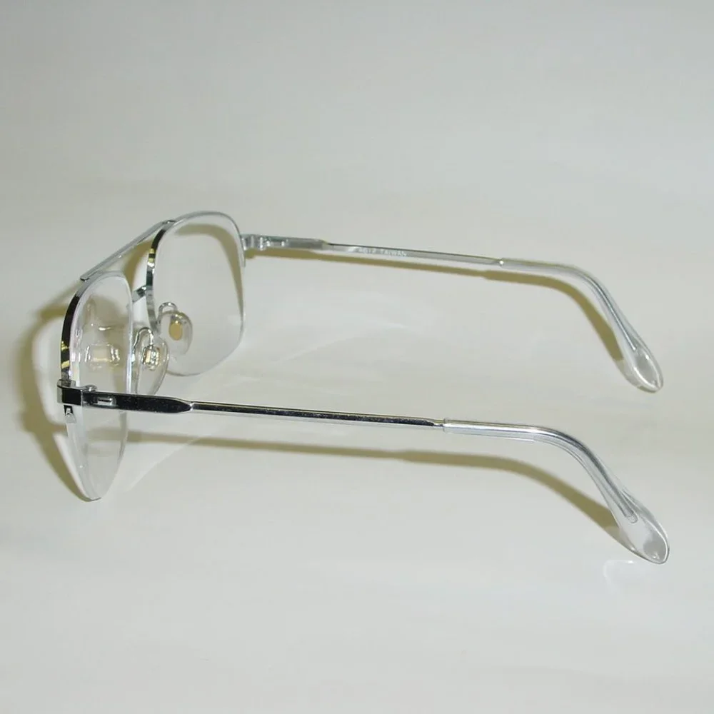 (NWT) Vintage 90's Square Metal Double Bridge Reading Glasses +1.00 - Picture 2 of 4